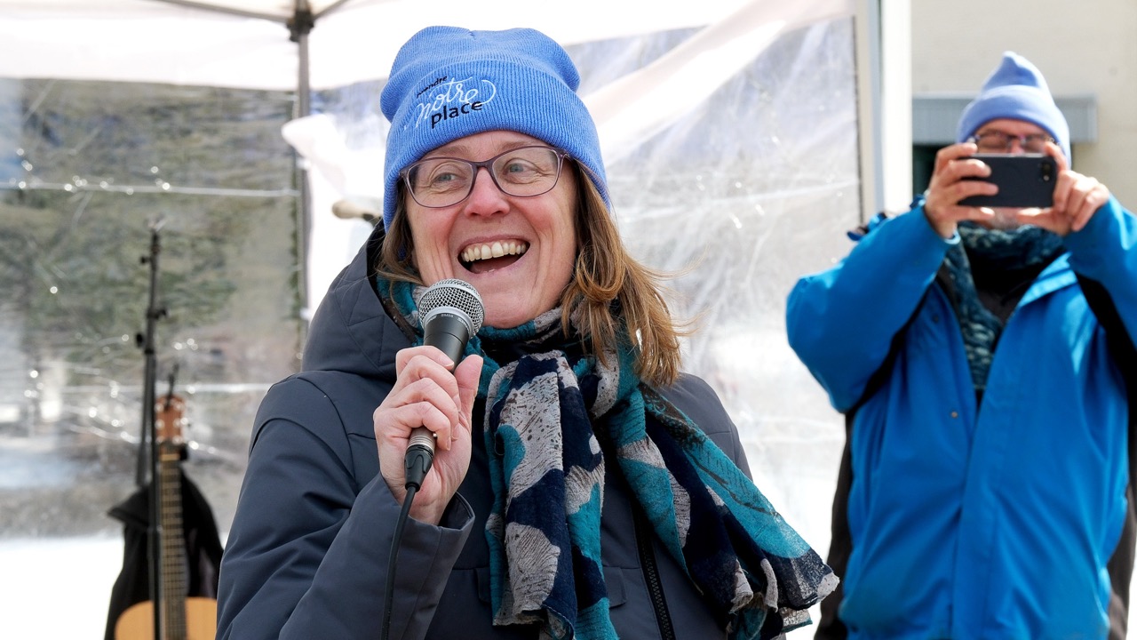 Manifestation de la CSN à l'UQO.